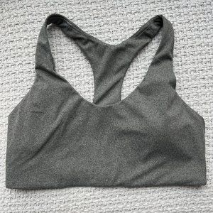 Old Navy | Medium Support PowerSoft Racerback Sports Bra — Grey